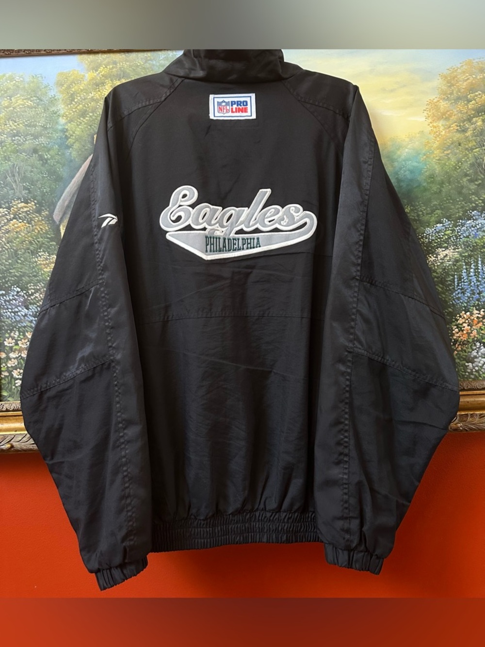 Vintage Reebok NFL Pro Line Philadelphia Eagles Windbreaker Full Zip Size Large